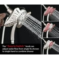 thumbnail image 4 of KESTE Shower Head with Handheld Combo: High Pressure 2 in 1 Waterfall Shower Heads with Detachable Handheld Shower Head, 9 Mode Adjustable, Dual Showerhead with Anti-Clog Nozzles and Hose, Nickel, 4 of 7