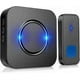 thumbnail image 1 of Weatherproof Wireless Doorbell with 55 Tones, Adjustable Volume, 300m Range, Black Finish, 1 of 5