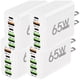 thumbnail image 1 of Adaptadores de Carga HotShot NexusWhite 4 Pzas 6 Puertos USB 5V 3A Max 65W 100-240V Blanco, 1 of 1