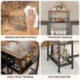 thumbnail image 4 of Juego de Comedor de 3 Piezas Moderno – Mesa de Bar con 2 Taburetes Tapizados, Estructura Metálica y Estante para Vinos, Ideal para Cocina, Comedor, Apartamento o Rincón de Desayuno, 4 of 8