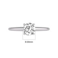 thumbnail image 6 of TimeLe$$ Classics 2 Carat Lab Grown 4 Prong Solitaire Round Cut Solitaire Diamond Engagement Ring For Women in 14K White Gold (Ring Size: 9.5), 6 of 6