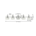 thumbnail image 2 of JONATHAN Y Virginia 42.75" 5-Light Metal/Glass LED Vanity Light, Chrome, 2 of 10