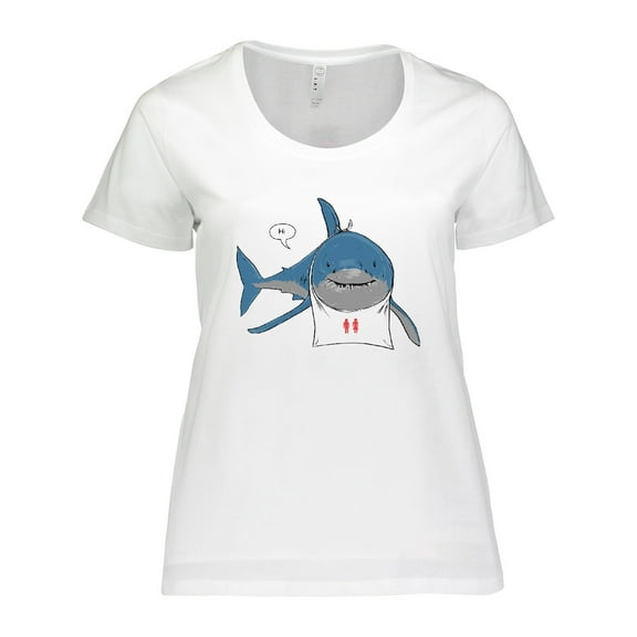 Inktastic Shark Dinner Women's Plus Size T-Shirt