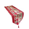 thumbnail image 1 of Camino de mesa navideño de temporada, súper suave, antibolitas, lavable, resistente al desgarro, aislamiento térmico, poliéster, algodón, fiesta de Navidad, camino de mesa de comedor de invierno, I, 1 of 5