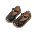 thumbnail image 2 of AUDeals Girls Mary Jane Dress Shoes - Hollow Out T Strap Flats with Buckle for School Party Wear (Black, 5-5.5 Years), 2 of 5