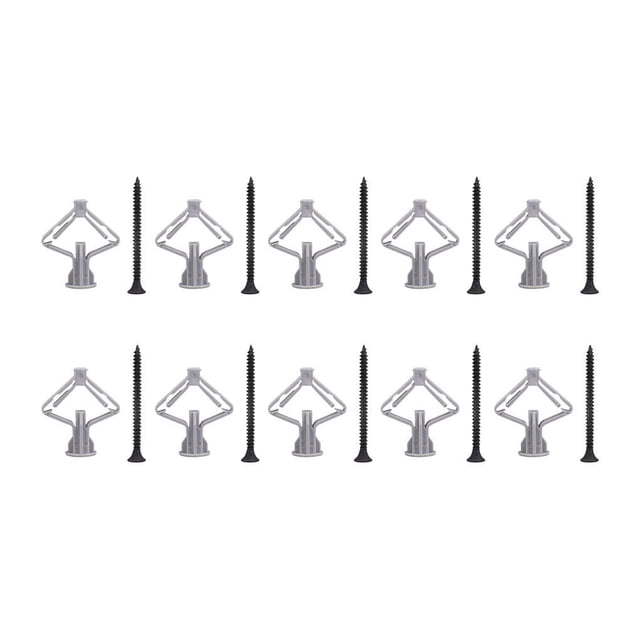 50 Pcs Fixations de Clous d'Ancrage pour Murs Secs Accessoire de Réparation Tube en Forme d'Avion 50 Vis Planche d'Extension en Gypse Type 2