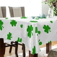 thumbnail image 3 of Saint Patrick Clover Green Tablecloth Rectangle Colorful Table Cloth Large Square Table Cover for Dining Kitchen Party 54"x72" Decor Gift, 3 of 7