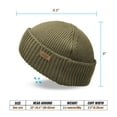 thumbnail image 4 of Merino Wool Short Fisherman Beanies for Men Women, Knit Cuff Trawler Beanie Cap, Winter Warm Daily Hat, 4 of 7