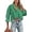 Green, variant on Womens Button Down Cropped Shirts Long Sleeve Casual Crop Tops Solid Lapel Blouse Shirt with Chest Pocket