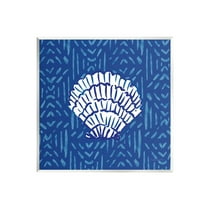 Stupell Industries White Clam Shell Patterned Sea Life Graphic Art Unframed Art Print Wall Art, Design by Mercedes Lopez Charro