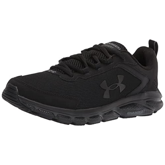 Under Armour mens Charged Assert 9 Running Shoe, Black (002 Black, 7 US