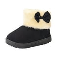 thumbnail image 3 of Wxirdiow Boots for Kids Boys Toddler Winter Snow Boots for Girls Boys Comfy Warm Lined Kids Ankle Boots Slip On Fuzzy Short Boot Black Size,6.5, 3 of 6