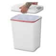 thumbnail image 4 of 7.5 Gallon White Wastebasket with Touch-Open Lid: Ideal Office Trash Can, Under Sink Trash Can, Or Garbage Can with Lid for Kitchen, Bathroom, Mudroom, 4 of 7