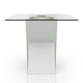 thumbnail image 4 of Furniture of America Duell Contemporary Glass Top Dining Table in White, 4 of 5