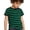 Green, variant on Striped Print Short Sleeve Girls Boys Casual Kids Tees Shirts Blend Daily Wear Clothes