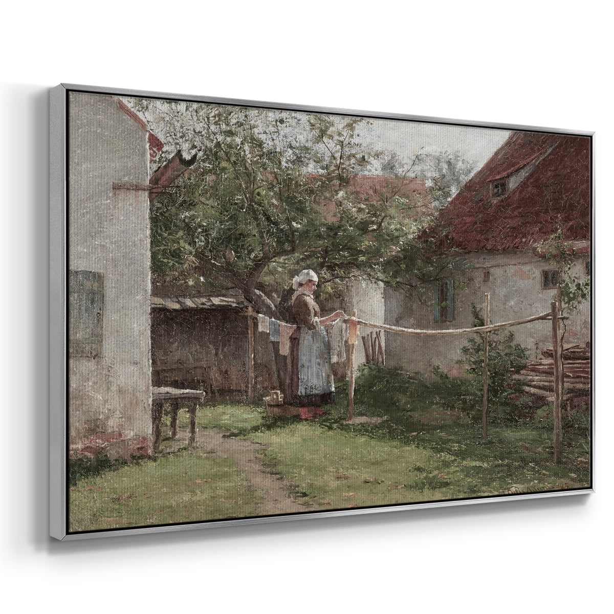 Vintage Landscape-CCCLXII By Wexford Home Framed in Silver Wood Gallery Wrapped Canvas 17 in. x 25 in.
