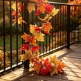 thumbnail image 5 of Yakvarog Artificial Fall Garland Maple Leaf, 39"/Piece Hanging Vines Garland Faux Autumn Foliage Garland Thanksgiving Fall Decor for Home Wedding Fireplace Party Christmas, 5 of 6
