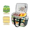 thumbnail image 2 of FORMRS Insulated Cooler Bag 24 Cans Capacity Soft Leakproof Lunch Box with Side Pockets, Retro Orange Floral, 2 of 7