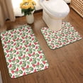 thumbnail image 2 of Yiaed Watermelons Print Bathroom Mat Set 2 Pieces Mat Anti-Skid Pad Ultra Soft and Absorbent Bathroom Bath Mat Contour Bath Rugs for Toilet Base, 2 of 6