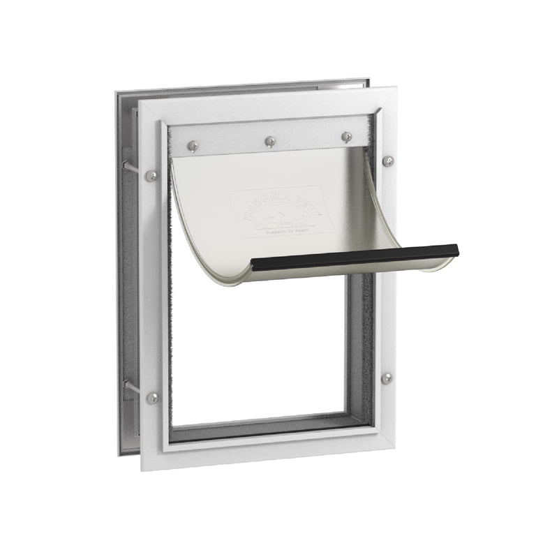 Hakuna Pets White Deluxe Aluminum Pet Door, Medium, 42 lbs photo 1
