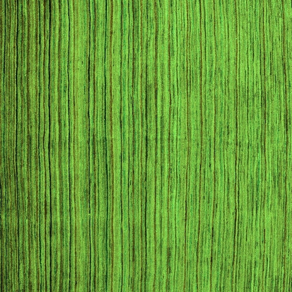 Ahgly Company Indoor Square Abstract Green Modern Area Rugs, 5' Square