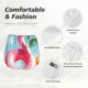 thumbnail image 4 of Balery Tropical Flamingo Pool Float Pantalones cortos deportivos para mujer con forro y dos bolsillos, elásticos, para entrenamiento, gimnasio, yoga-Large, 4 of 7