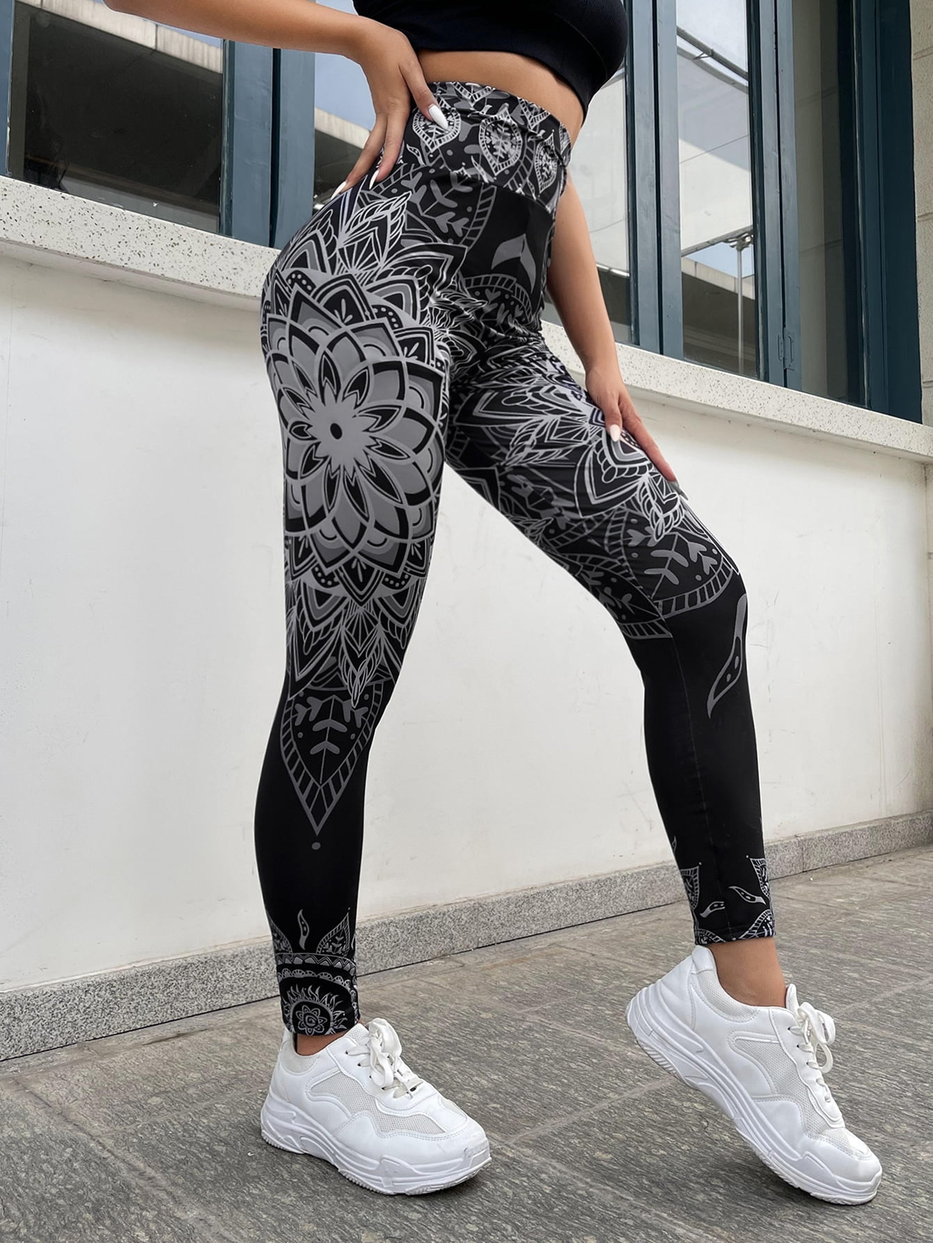 Floral Super Elastic Sports Leggings 