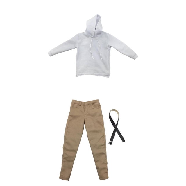 1/6 Male Casual Pants Sweatshirt Hoodie Outfits Set for para DID DML BBI PH JO Dragon 12'' Action Figure Soldier Body Accs Zulema Figura de acción Pantalones suéter