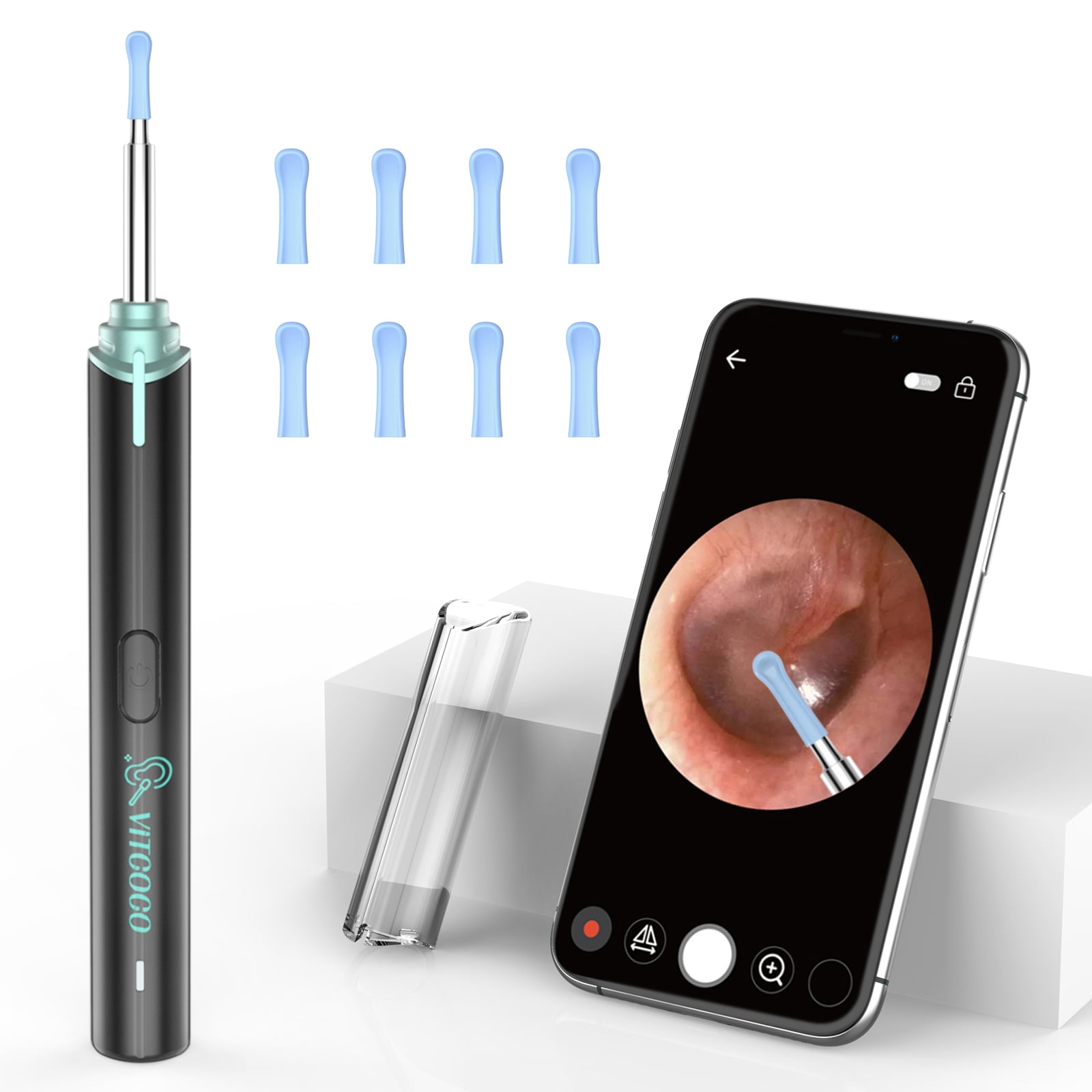 VITCOCO Otoscope Ear Wax Removal Kit with 1920P High Definiton Camera & 4 Types of Earwax