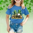 thumbnail image 2 of Yigsgc St. Patricks Day T-Shirt for Kids Cartoon Leprechaun Printed Shirts Short Sleeve Graphic Tees Tops,Color Blue,Size 4-5 Years, 2 of 4