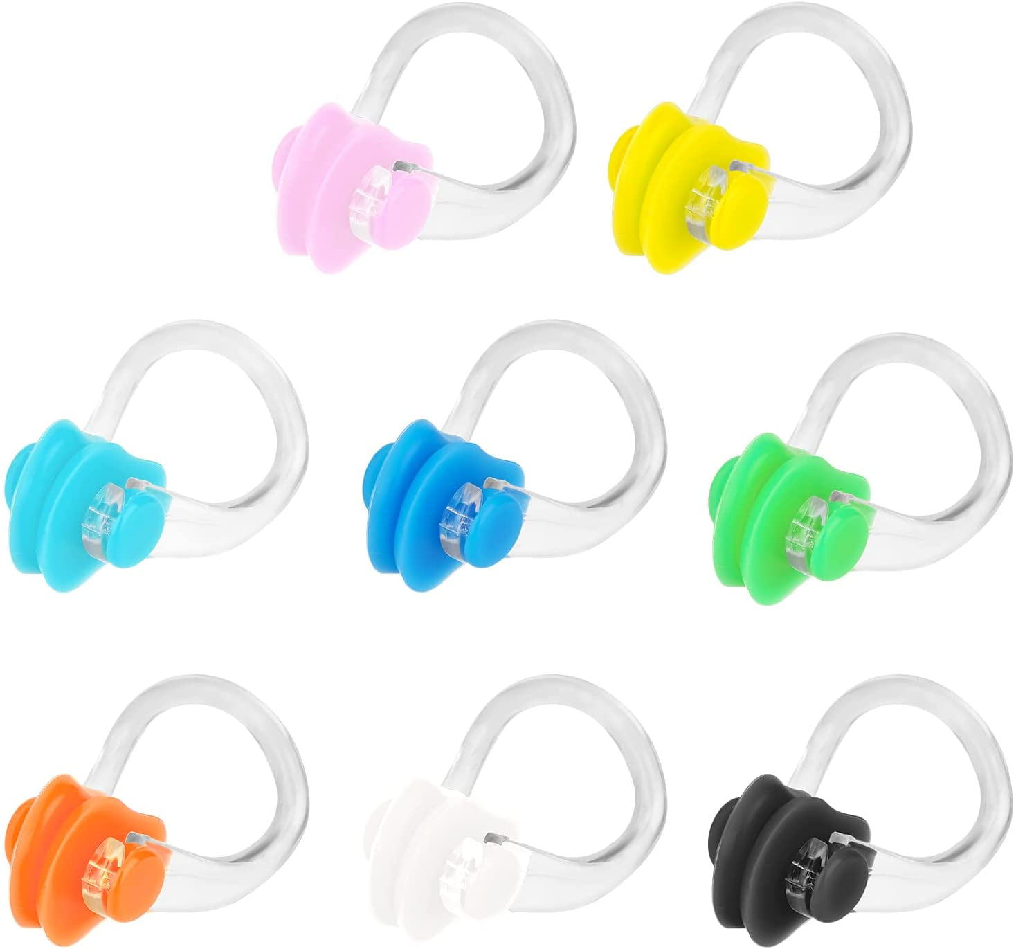SAVITA Swimming Ear Plug and Nose Clip Set Reusable Waterproof Ear Nose Protector 