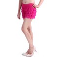 thumbnail image 2 of HDE Women's Fitted Scallop Hem Crochet Lace Mini Shorts (Pink, X-Large), 2 of 4