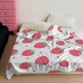 thumbnail image 6 of Throw Blanket 50"x60" Flannel Plush Blanket for Bed Couch Sofa Chair Aesthetic Cute Soft Warm for Girls Women Flower Floral Fruit-Strawberry, 6 of 6