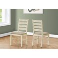thumbnail image 3 of Monarch Specialties Dining Chair, 38" Height, Dining Room, Kitchen, Set Of 2, Side, Upholstered, Antique White, Beige Linen Look, Transitional, 3 of 4