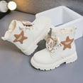 thumbnail image 5 of CAICJ98 Toddler Work Boots Kids Unisex Lace Up Outdoor Autumn Winter Shoes Hiking Water Resistant Boots Toddler Girl Beige (Toddler/Little Kid),10, 5 of 7