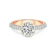 thumbnail image 3 of 2 Carat IGI Certified Round Shape Lab Grown Diamond Engagement Ring | 14K Rose Gold | Eloa Secret Halo Lab Diamond Ring | FG-VS1-VS2 Quality Friendly Diamonds, 3 of 5