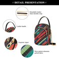 thumbnail image 4 of FORMRS Crossbody Bag for Women Quilted Travel Shoulder Cell Phone Purse with Chain Strap Handbag, Blue Abstract Lines, 4 of 7