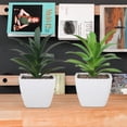 thumbnail image 2 of Mini planta artificial de plástico en maceta, combinación de decoración de escritorio, planta de simulación, flor falsa de plástico carnosa, planta verde bonsái, 2 of 4