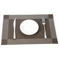 thumbnail image 6 of PVC Placemats 6 PCS of Non-Slip Place Mats Washable Vinyl Table Mats for Dining Table, Parties, Farmhouse, Thanksgiving, Christmas & Gathering 12x18 inches Set of 6 Dark Coffee, 6 of 7