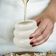 thumbnail image 4 of HAMPPLIES 1 Set Lidded Honey Container for Kitchen Decor with Wooden Dipper White, 4 of 7