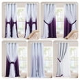 thumbnail image 4 of NICETOWN Purple Double Layer Blackout Curtain for Children Room, Thermal Insulated Grommet Ombre Design Blackout with Sheer Mix and Match for Bedroom, Purple, 2 Panels, W52 x L84, 4 of 8