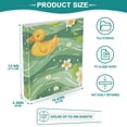 thumbnail image 5 of Ducks Daisy Flower on Green Wave File Folder 3 Ring Binders 1.5 inch Hardcover File Folders with Interior Pockets A4 Size Organizer for School Office Hospital Set of 2, 5 of 8