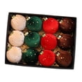 thumbnail image 4 of Adornos navideños de bolas nevadas, colgantes ligeros de 8 cm (3,15 pulgadas). 12 unidades 4 colores, 4 of 9