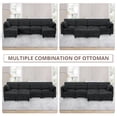 thumbnail image 7 of ACMEASE 110" Chenille 4 Seats Sofa w/2 Movable Storage Ottoman, Sectional Sofa w/Adjustable Backrests, Comfortable Fabric Couch w/USB&Type-C Ports, Cup Holders for Living Room, Black, 7 of 7