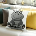 thumbnail image 3 of Autua Cute Hippo Pillow Square for Home Furnishing 1PC 18x18in, 3 of 5