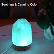 FANHAO Himalayan Salt Lamp 16 Colors, LED Night Light, USB Remote Control, 5-6 inch Height, Decor