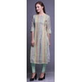 thumbnail image 4 of Bimba Kurtis Droit Imprimé pour Femmes Robe Tunique d'Été Manches 3/4, 4 of 6