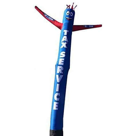 Tax Service Blue 20 Foot Tall Inflatable Tube Man Air Powered Dancing Puppet for Outdoors, Replacement Dancer Only