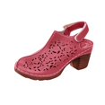 thumbnail image 3 of THDHVS Casual Shoes for Women,Womens Dress Shoes,Women's Fashion Casual Summer Style Baotou Thick-Soled Sandals High Heels Red, 3 of 8