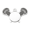 thumbnail image 2 of Patron Saint St Christopher Sterling Silver Lacrosse Medal for Athletes, 1.0" x 0.8", 24" Endless Rhodium Plated Stainless Steel Chain Necklace, Made in USA, Deluxe Velvet Gift Box, 2 of 4